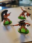 Britains Ltd 1971 Deetail Made In England Native American Toy Metal Base Indians