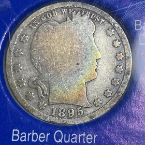 1895 P BARBER SILVER QUARTER ***NICE NATURAL TONED COIN!*** - Picture 1 of 8