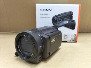 SONY FDR-AXP35 4K Video Camera Handycam 10x Optical Color Black w/ Box Used - Picture 1 of 9