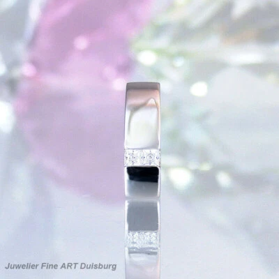 Rimorchio IN 375 Oro Bianco Con 2 Zirconia - Immagine 1 di 4