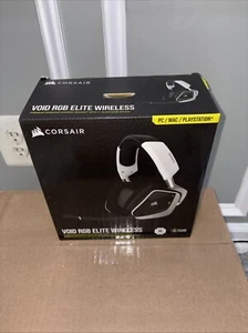 Corsair VOID RGB ELITE Wireless Gaming Headset Surround White CA-9011202-NA - Photo 1 sur 10
