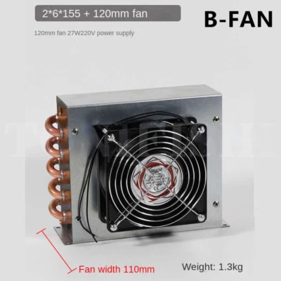 New Condenser Air-cooled Water-cooled Aluminum Fin Copper Tube Heat Exchanger - Image 1 of 4