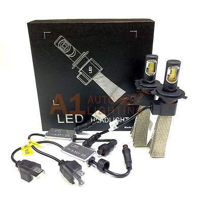 NEW Fanless Canbus H4 36W LED Headlight Kit 4000LM 6000K Xenon White Hi/Lo Bulbs - Image 1 of 4
