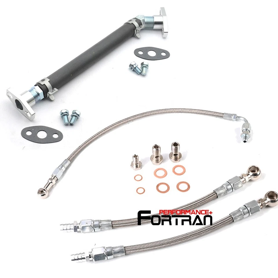 Turbo Oil / Water Line Kit for EVO4-9 w/ Garrett G25 G30 G35 Ball Bearing - Image 1 of 1