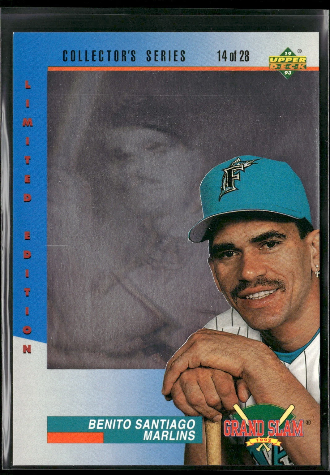 1993 Upper Deck Denny's Grand Slam Holograms #14 Benito Santiago Florida Marlins