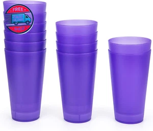 32-Ounce Plastic Tumblers/Large Drinking Glasses/Party Cups/Iced Tea Glasses Se - Picture 1 of 12
