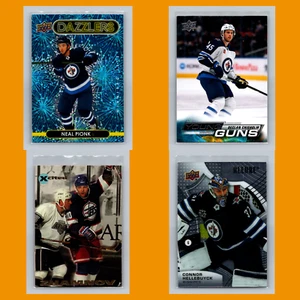 Winnipeg Jets Lot 4 Hockey Cards Upper Deck Dazzlers Blue Neal Pionk NM Hockey - Picture 1 of 6
