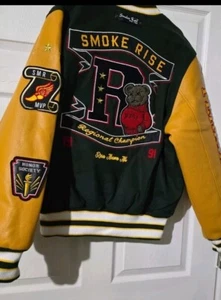 SMOKE RISE Unisex  Varsity Jacket-  NYC Utility Outerwear - Picture 1 of 5