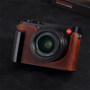 Half Case For Leica Q3 Q2 Q QP Genuine Leather Insert Camera Cover Handmade  - Picture 1 of 27