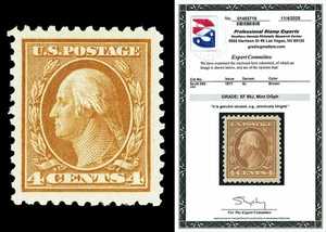 Scott 503 1917 4c Brown Washington Mint Graded XF 90J LH with PSE CERT - Bild 1 von 2