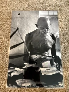 Vintage Apple Think Different Poster Mahatma Gandhi 11 x 17 Laminated - Picture 1 of 1