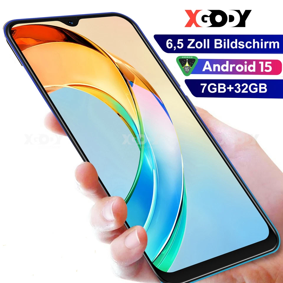 2025 Handy Ohne Vertrag  Android 15 Smartphone 6,5" Dual SIM 16GB/32GB 8-Core 4G - Bild 1 von 4