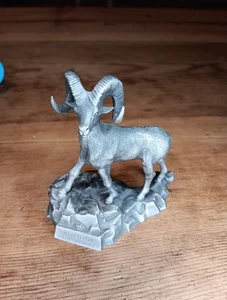 Vtg Hallmark Little Gallery Pewter Figurine Ram 1978 Reach for the Summit Reiker - Picture 1 of 9