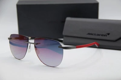 NUEVAS GAFAS DE SOL MCLAREN ML MS-85S01 C01 GUNMETAL NEGRAS ROJAS MARCOS AUTÉNTICOS 57-18 Foto 1 de 4