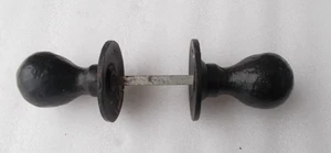 Door Knobs Handles Handle Cast Iron Round Rim lock Mortice 381 (FREE UK POSTAGE) - Picture 1 of 16