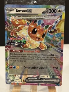 Eevee ex 075/131 SEALED & STAMPED Prismatic Evolutions Promo NEW - Picture 1 of 2
