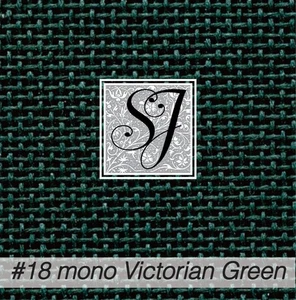 18" x 20" blank needlepoint canvas ZWEIGART #18 Deluxe Mono *VICTORIAN GREEN* - Picture 1 of 1