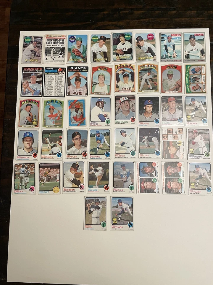 复古 Topps 棒球卡 批量 1969 - 1984 年 (300 多) 许多名人堂穷人 - EX — 第 1/4 张图片