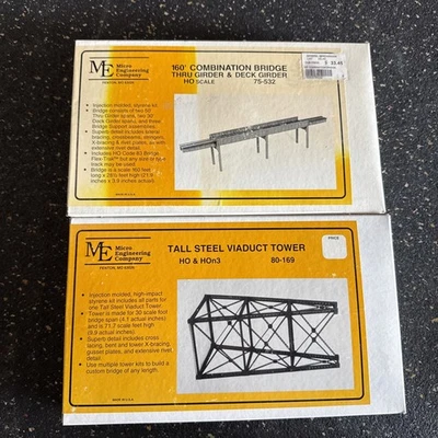 Lot 2 Micro Engineering 75-532 HO 160' Deck & Thru Girder Combination Bridge Tow - Image 1 of 4