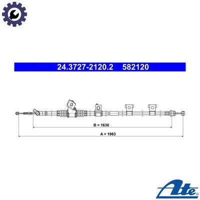 CABLE TIRAR FRENO ESTACIONAMIENTO 24.3727-2120.2 PARA MITSUBISHI PAJERO/IV/CLASSIC/Van Foto 1 de 4