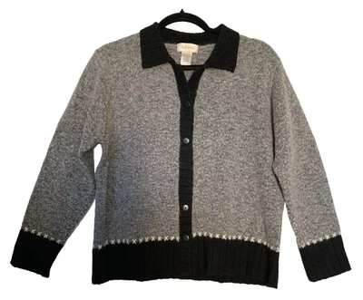 Cardigã feminino Studio Works tamanho grande cropped moderno ponto cruz Y2K - Imagem 1 de 4