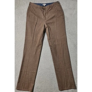 Pantalón Peter Millar Talla 36 x 36 Marrón Tejido Ojo de Pájaro 100% Algodón MF13B202 - Imagen 1 de 6