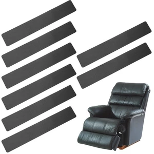 Almohadilla rectangular para rieles de muebles de esquina 27x4x3", almohadilla para muebles de 8 piezas, negra - Imagen 1 de 6