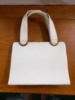 Bolso Kelly de cuero de avestruz Saks Fifth Avenue años 60 Foto 1 de 4