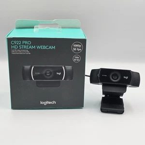 Logitech C922 Pro HD Stream Kamera internetowa 1080p 30fps 960-001087 Windows Mac - Zdjęcie 1 z 11