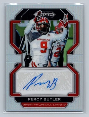 2023 Prizm Draft Picks Percy Butler Autographs Silver Auto #RA-PBU - Image 1 of 2