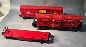 Lionel 6517 Bay Window Caboose 9707 The Katy Livestock Car Flatcar - Bild 1 von 8