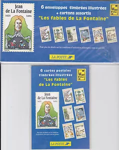 Francia "Les fables de La Fontaine" Juego de papelería postal paquetes sellados - Imagen 1 de 1