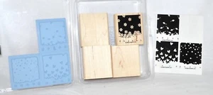 ¡NUEVO Juego de 4 Stampin Up! Estampillas de goma que caen suavemente temporadas amigos etiquetas de amor alegría - Imagen 1 de 3
