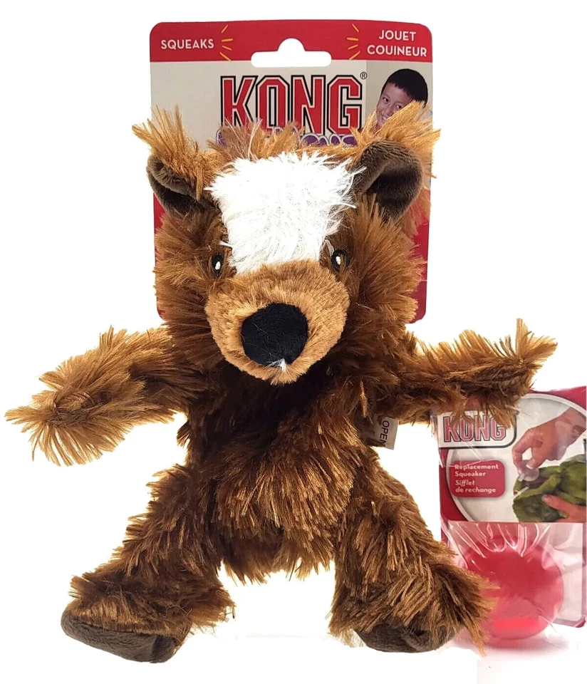 KONG Dr. Noy's Nt2 Plush Squeaker Teddy Bear Dog Toy Medium