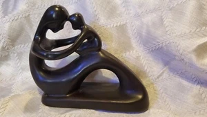 Mother and Child Polished Soapstone Sculpture - Picture 1 of 5