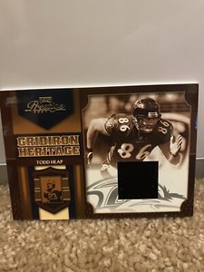2007 Playoff Prestige Gridiron Heritage Materials Card #49 Todd Heap Jsy