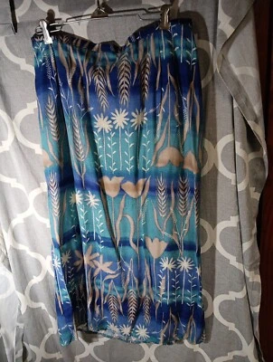 Falda Larga Alfred Dunner Mujer 14 Azul Beige Floral Cintura Elástica De Colección EE. UU. Foto 1 de 4