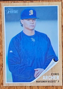 2011 Topps Heritage Minors Blue Tint #3 Chris Archer - Bild 1 von 6