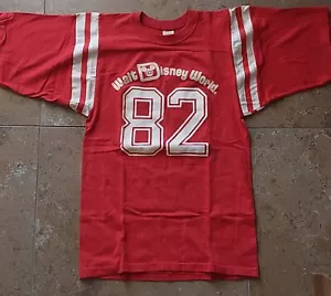 Vintage 1982 Walt Disney World Sz S Red T-shirt Collegiate Pacific - Picture 1 of 11