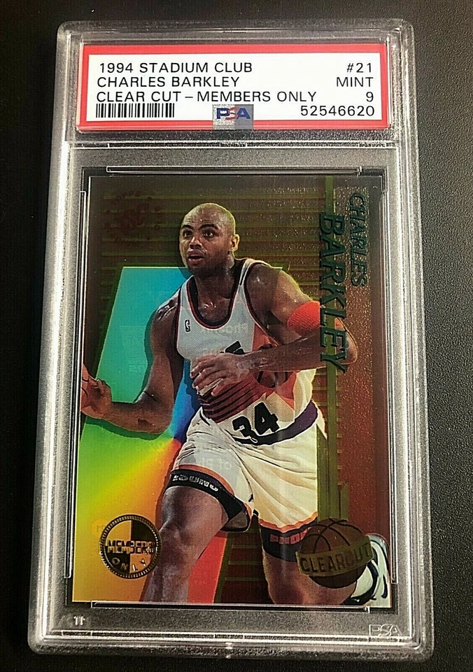 Charles Barkley 1994 Stadium Club Clear Cut Members Only #21 PSA 9 Mint POP 1 - Image 1 of 2