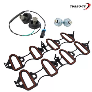 5PC Knock Sensor Harness Intake Manifold Gasket Kit Set Fit For Silverado Sierra - Foto 1 di 10