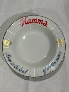RARE XL Vintage Hamm’s Beer Glass Cigar Ashtray – 7" – “Born in the (NJL029093) - Picture 1 of 7