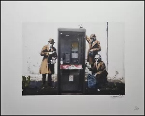 BANKSY * Spy Booth * 50 x 40 cm * Lithografie * Kunstdruck *limitiert # 95/500 - Bild 1 von 10