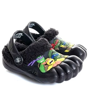 Teenage Mutant Ninja Turtles Clogs w/Faux Fur Toddler Size S 5/6 New - Picture 1 of 8