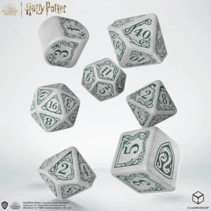 Q-Workshop BNIB Harry Potter Slytherin Modern Dice Set - White - Picture 1 of 2
