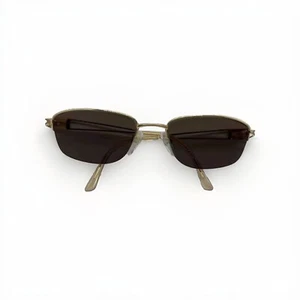 Daniel Swarovski S191 20 Gold Semi Rim Metal Eyeglasses Frame - Picture 1 of 5