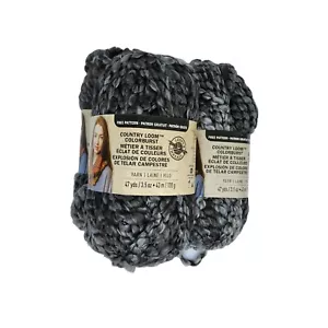 Loops & Threads Colorburst Hilarn Country Loom Black Cloud 3,5 oz. Lote de 3 skeins - Imagen 1 de 9