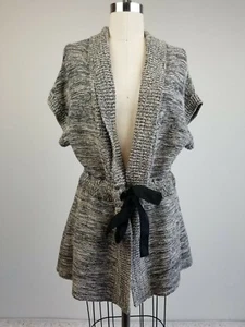 CLASSIQUES ENTIER Nordstrom Mélange Waist Tie Cardigan Jacket Topper XL 16 1X 2X - Picture 1 of 5