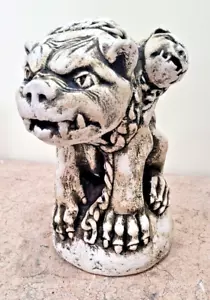 Escultura protectora de gárgola Bulldog de 3 cabezas "Arte de la historia" - Imagen 1 de 10