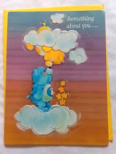 Vintage Care Bears Greeting Card Unused 1984 American Greetings w/ Enevelope - Picture 1 of 8